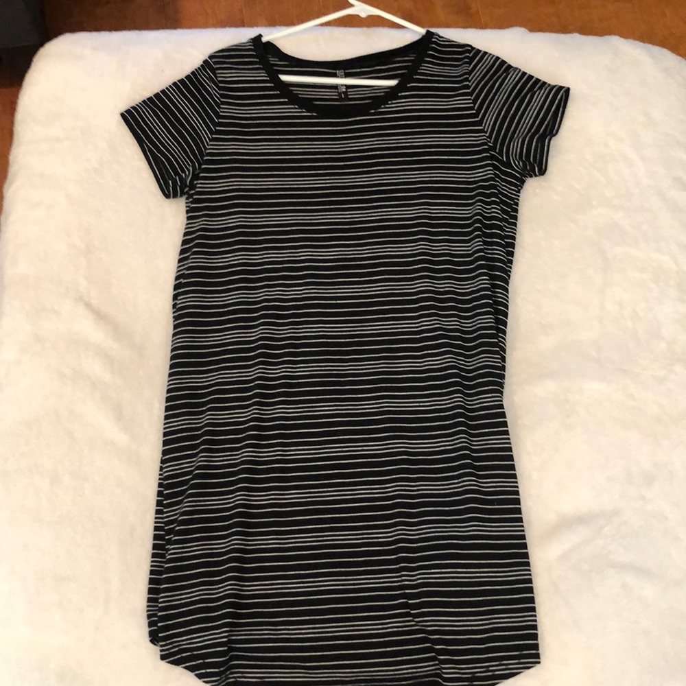 Black & White striped T-Shirt Dress